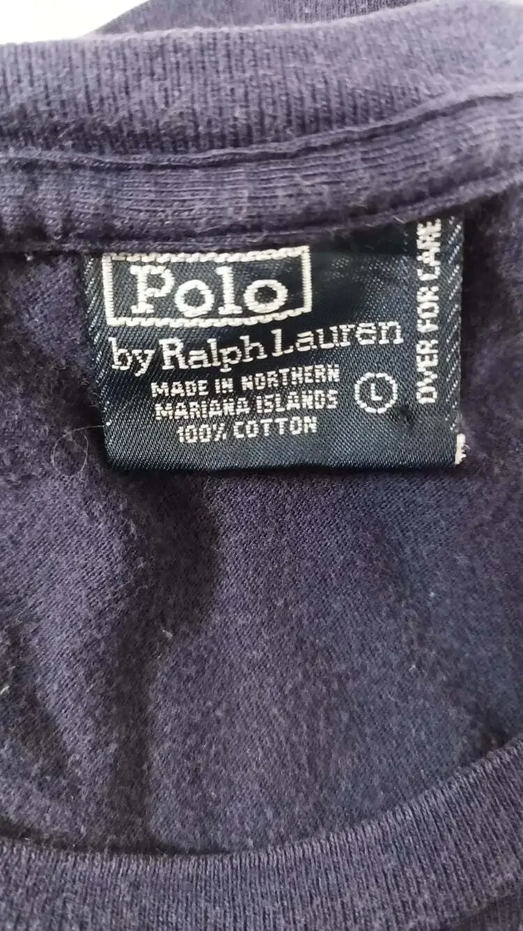 Vintage Polo Ralph Lauren T-Shirt Mens Size Large Cotton Chest Pocket Pony Logo